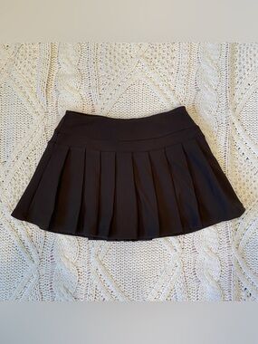 Free haven brown pleated mini skirt